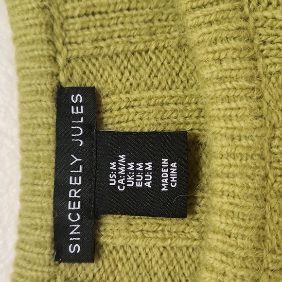 Sincerely Jules Cropped Knit Sweater Women's Med Retro Boho Y2K style - Picture 4 of 10